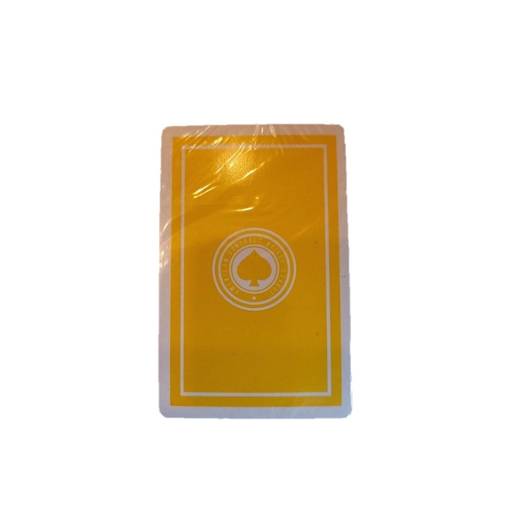 American Contract Bridge League Bridge Playing Cards Brand New Yellow Vintage